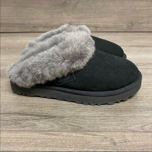 UGG | Cluggette Slippers In Black Grey Indoor Outdoor NEW